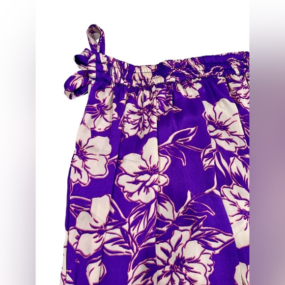 Japna • Women’s Boho Purple Rayon Floral Faux Wrap Midi Skirt M NWOT - Picture 4 of 6